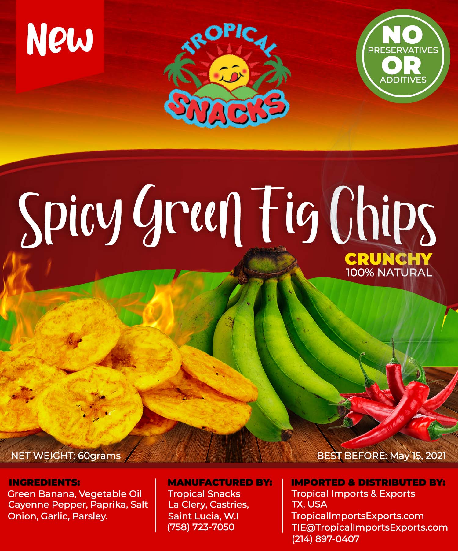 green box of spicy chips